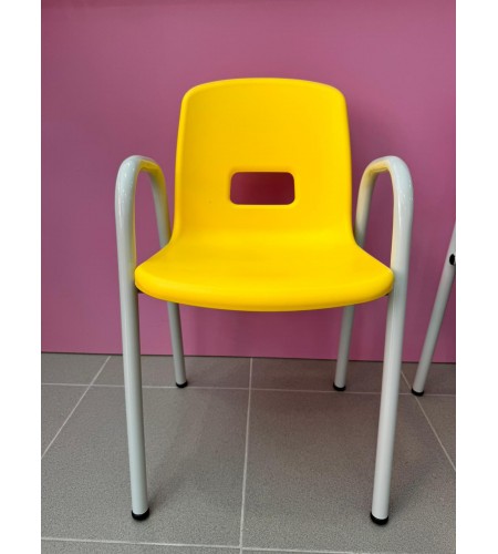 Cadeira Pré-Escolar com Braços - Amarelo